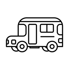 School bus outline icon