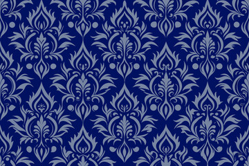 vector illustration seamless pattern background with dark blue ornaments designs for textile wall papers, books cover,colours, cyan, damask, elegant, gradient, graphic, luxurious, luxury, ornament,