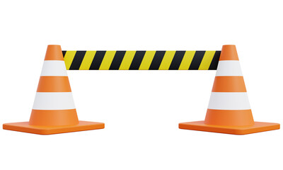 Danger Zone Do not approach construction areas or dangerous places without permission. 3D illustration.