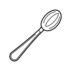 spoon icon silhouette vector art