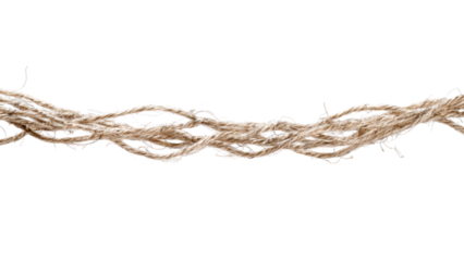 Intertwined Fine Fishing Line Against Transparent Background