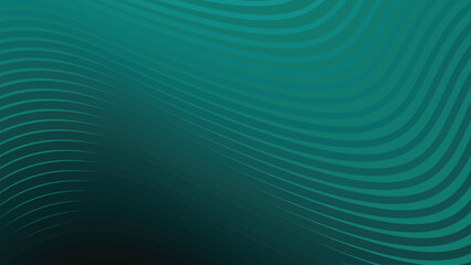 Dark Turquoise Green Abstract Background with Stripes Curve Line for Backdrop, Web, and Digital Design