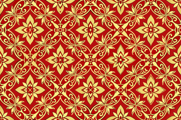 Seamless pattern islamic styles ornament gold colors damask wallpaper vintage background for Fashionable modern wallpaper or textiles,seamless, fashion, decoration, gold, damask, ethnic, graphic, 