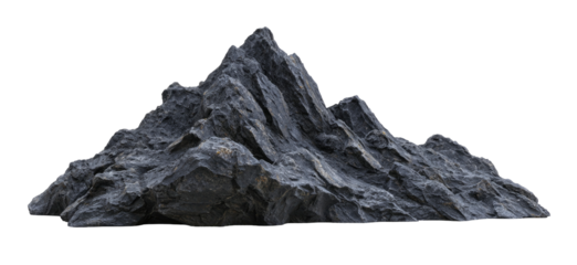 Gray, textured mountain rock formation