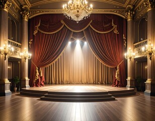 Grand opulent theatre stage