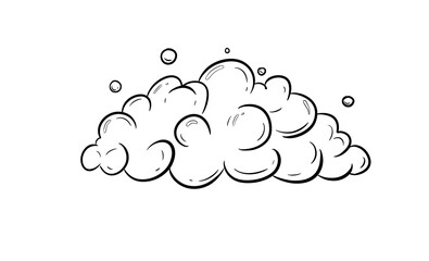 bubble foam digital drawing illustration white background