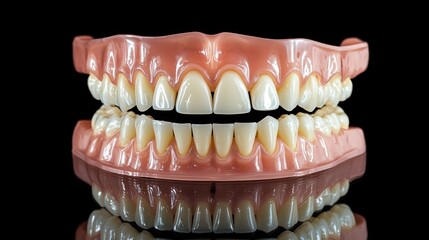 Obraz premium Overbite condition shown with dental arch misalignment