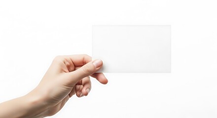 Fototapeta premium Hand Holding Blank Card
