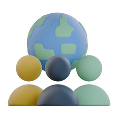 International Team Avatars 3D Icon Colorful Style
