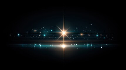 Captivating light show cosmic space digital art starry background wide angle celestial wonder