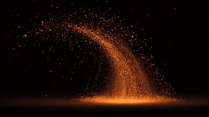 Dynamic firework sparkle effect in dark background digital art abstract visualization creative design conceptual view