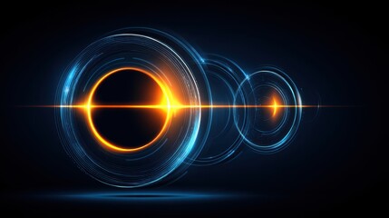 Dynamic light wave patterns digital space abstract graphics futuristic environment close-up perspective visual art concepts