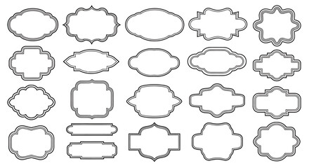 Obraz premium Collection of Ornate, Decorative Frames with Varied Shapes and Outlines.