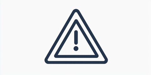 Warning icon in thin outline style