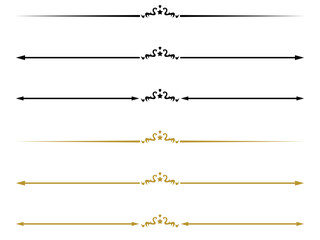 アンティーク/ビンテージ/区切り線/飾り線/セット/イラスト/素材
