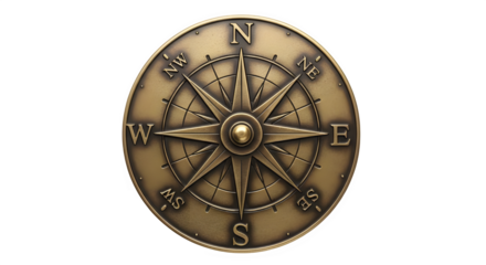 Elegant antique brass compass guiding exploration and discovery with intricate detailing and classic design, symbolizing direction and adventure