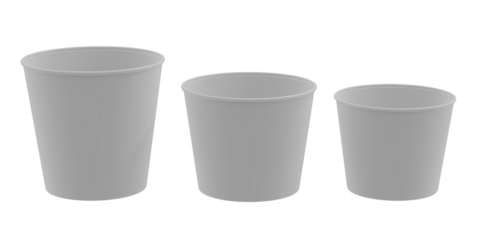 white bucket, cardboard, food bucket, bulk wine cooler for summer picnic, party, wedding, food storage supplies, on transparent background