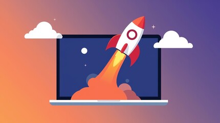 Startup Launch Concept – Flat Design