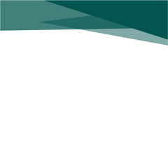 Green geometric corner shape border. Vector illustration 