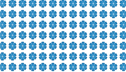 青い花柄パターン