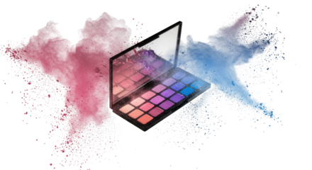 Vibrant Eyeshadow Palette PNG 24 Color Professional Makeup Kit PNG