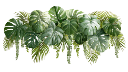 Lush tropical foliage arrangement