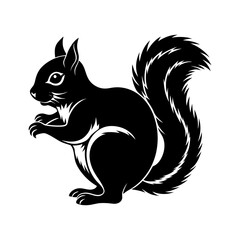 squirrel silhouette vector art
