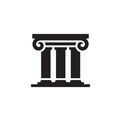 column capital logo icon illustration flat