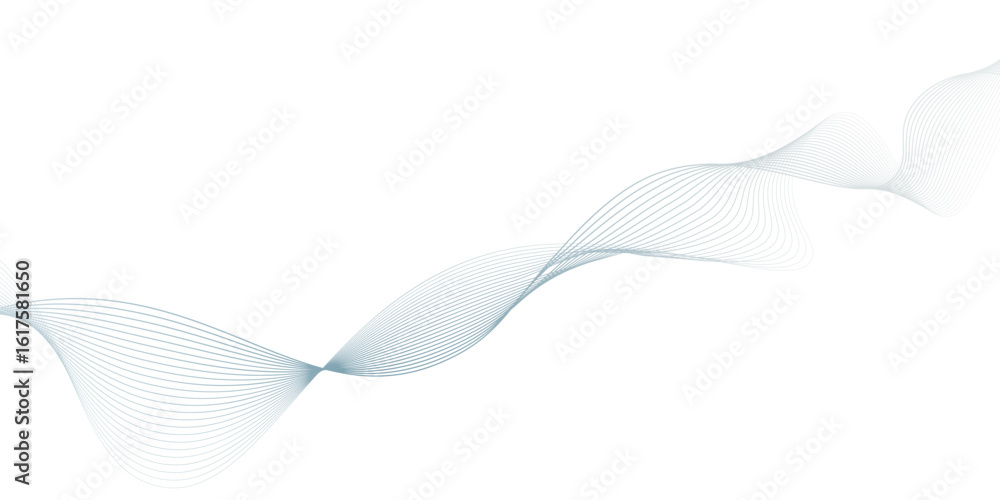 Poster abstract modern stream background. light colored wavy lines on white background. twisted curve lines