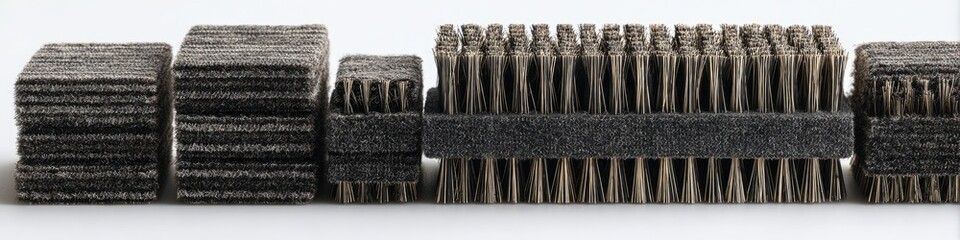 Gray brush and pad components