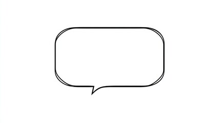 Simple black speech bubble on white background