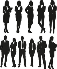 business people silhouettes