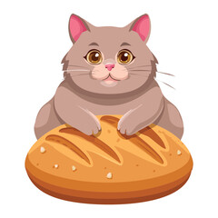 Cute Cat Resting On Loaf Bread Cozy