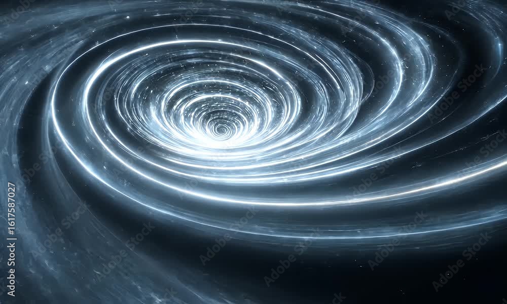 Aufkleber abstract futuristic digital background with a glowing spiral tunnel, representing data transfer and 