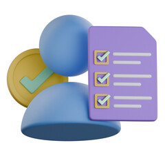 Client Approval Workflow 3D Icon Colorful Style