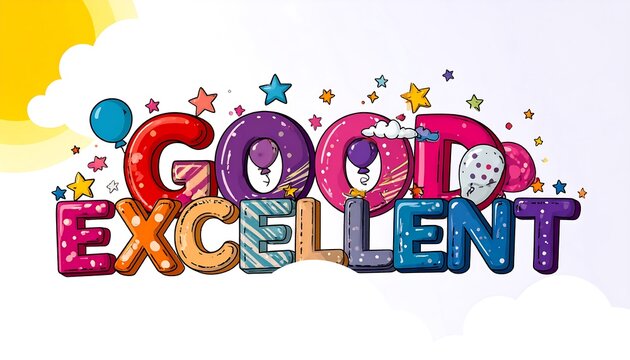 Colorful celebratory message