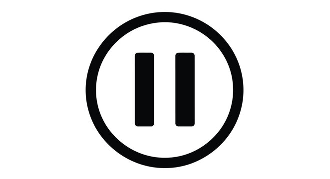 Pause vector icon 