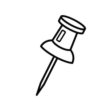 push pin isolated vector 