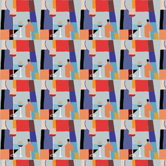 Flat design colorful mosaic pattern