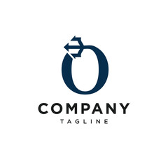 Letter O Trident Logo Icon vector