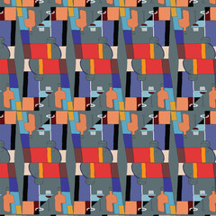Flat design colorful mosaic pattern