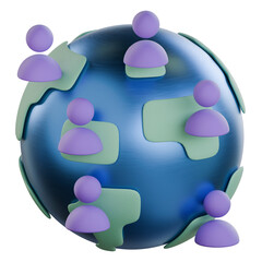 International Team Avatars 3D Icon Colorful Design
