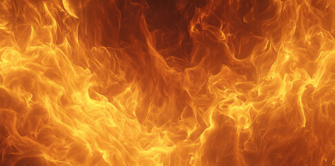 Fiery flame texture background with vibrant orange and yellow hues, creating dynamic and intense visual experience