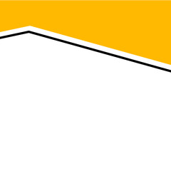 Yellow Wave Corner Shape Element. Modern separator header for website and app.