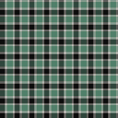 Seamless Green and Black Plaid Pattern for Fabric and Textile Design