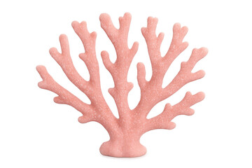 Naklejka premium Studio shot of pink coral decoration isolated on transparent background, perfect for marine-themed projects