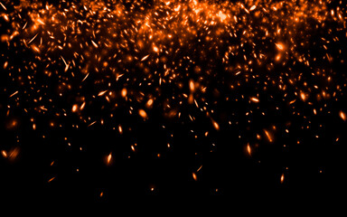Sparks in the dark A glowing fiery spectacle