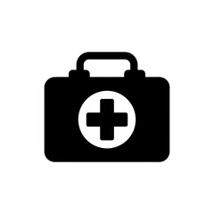 Obraz premium First Aid Kit Black Filled Icon