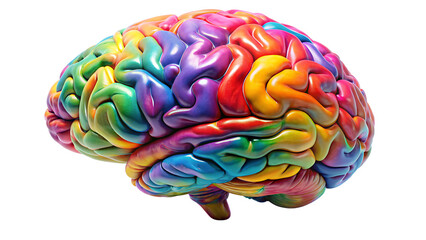 human brain isolated on white background