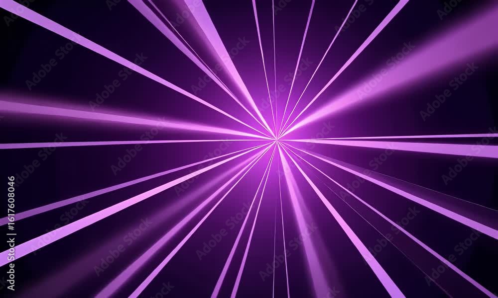 Poster vibrant purple and blue rays radiating from the center, creating an abstract background with dynamic